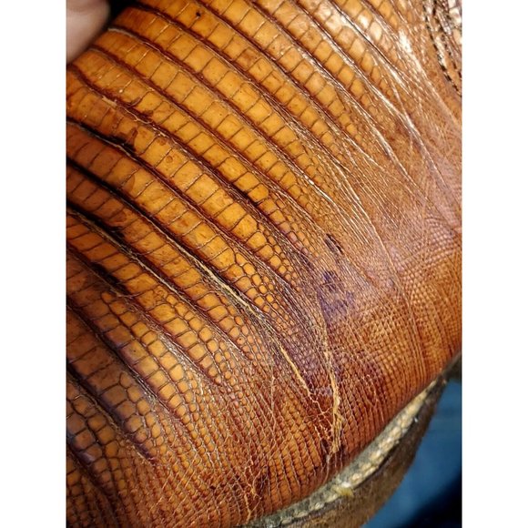 DAN POST 6836 Tan Brown Lizard Reptile Rodeo 9 - Picture 12 of 12